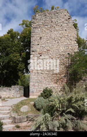 Blick auf sterben Hohennagold Höhenburg oberhalb der Stadt Nagold im Schwarzwald Stockfoto