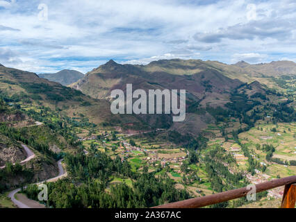 Heilige Tal, Peru - 21.05.2019: Eingang der alten Inka Tal außerhalb von Pisac, Peru. Stockfoto