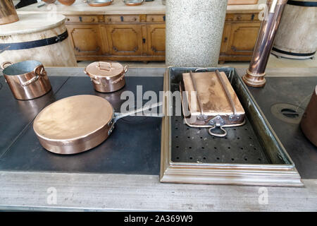 Schloss Neuschwanstein, Deutschland. 8. August, 2019. Küchen von Schloss Neuschwanstein von König Ludwig II., in Schwangau, Bayern, Deutschland, in der Nähe von Füssen entfernt. Stockfoto