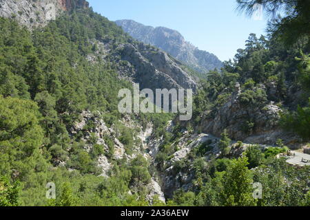 Aussicht auf den Canyon Goynuk im Taurusgebirge. Die Türkei. Stockfoto