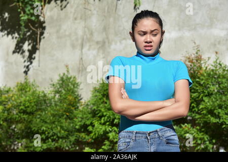 Eine hartnäckige Asiatischen erwachsene Frau Stockfoto