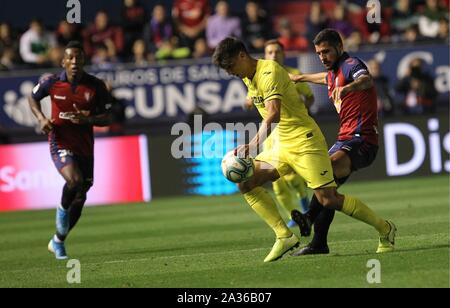 Liga Santander. Jornada 8 Estadio El Sadar. C.A. Osasuna-Villarreal CF Credit: CORDON PRESSE/Alamy leben Nachrichten Stockfoto