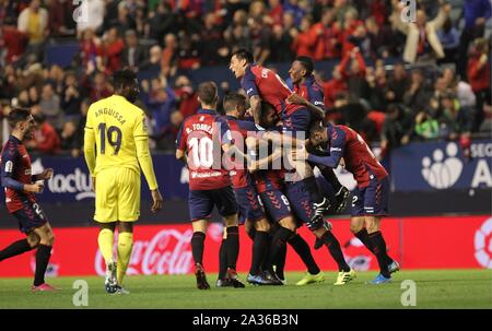 Liga Santander. Jornada 8 Estadio El Sadar. C.A. Osasuna-Villarreal CF Credit: CORDON PRESSE/Alamy leben Nachrichten Stockfoto