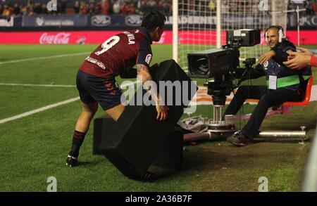 Liga Santander. Jornada 8 Estadio El Sadar. C.A. Osasuna-Villarreal CF Chimy Avila Credit: CORDON PRESSE/Alamy leben Nachrichten Stockfoto