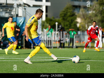 5. Oktober 2019; Langley Park, Perth, Western Australia, Australien; Welt Mini Football Federation World Cup; Rumänien gegen Libanon, Toma Vincene Rumäniens den Ball - Redaktionelle Verwendung Stockfoto