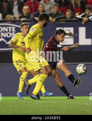 Liga Santander. Jornada 8 Estadio El Sadar. C.A. Osasuna-Villarreal CF Chimy Avila Credit: CORDON PRESSE/Alamy leben Nachrichten Stockfoto