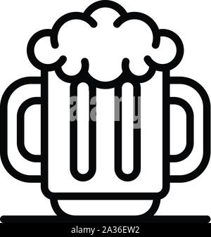 Männer Bierkrug Symbol, outline Style Stock Vektor