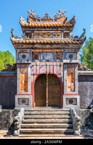 Kien Phuc Grab auf dem Gelände des Vietnam alte Tu Duc königliche Grab in der Nähe von Hue, Vietnam. Weltkulturerbe der Unesco Stockfoto