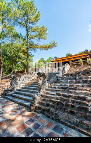 Kien Phuc Grab auf dem Gelände des Vietnam alte Tu Duc königliche Grab in der Nähe von Hue, Vietnam. Weltkulturerbe der Unesco Stockfoto