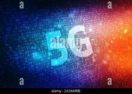 5G Network Internet Konzept Hintergrund, 5. Generation des Internets, 5G-Netz Wireless mit High-Speed-Internet-Verbindung Hintergrund Stockfoto