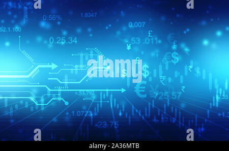 Geldtransfer. Globale Währung. Börse, Finanzhintergrund. Aktienmarktkonzept, Wirtschaftshintergrund Stockfoto