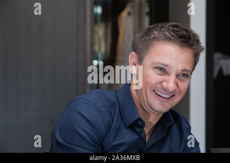 Exklusive Porträts von Jeremy Renner während in Sydney seinen Film Das Bourne Vermächtnis, Das Park Hyatt, Sydney zu fördern. Stockfoto