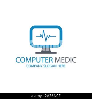 Computer Medical Logo Bilder Lager Vektoren-Vector-Vektor Stock Vektor