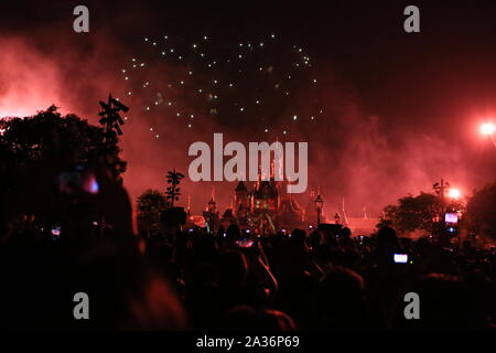Feuerwerk in Hong Kong Stockfoto