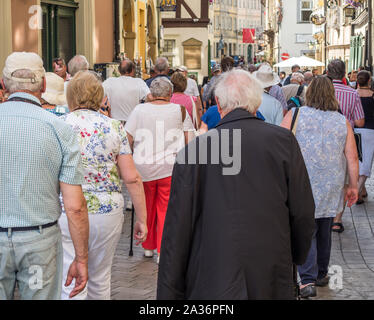Pensionierte Tour Gruppe Stockfoto