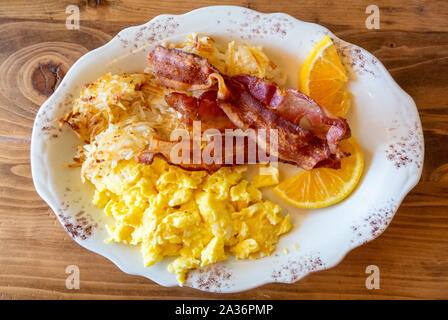 Eier und Speck zum Frühstück, Vereinigten Staaten von Amerika, USA Stockfoto