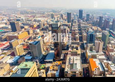 Central Business District der Stadt Panorama von Johannesburg, Südafrika Stockfoto