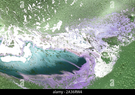Bunte grün schwarz Zusammenfassung nahtlose Aquarell für Hintergrund. Digitale Kunst Malerei wallpaper Stockfoto