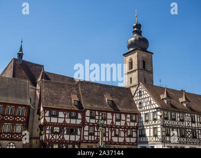 Blick auf Sankt Martin in Forchheim Stockfoto