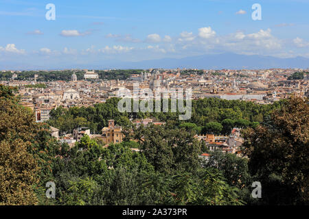 Blick von der Piazza Giuseppe Garibaldi sicht Terrasse in Rom, Italien Stockfoto
