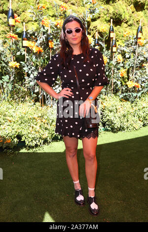 Pacific Palisades, Ca. 5. Okt, 2019. Alanna Masterson, 10. jährlichen Veuve Clicquot Polo Classic Los Angeles im Will Rogers State Historic Park in Pacific Palisades, Kalifornien am 5. Oktober 2019. Credit: Faye Sadou/Medien Punch/Alamy leben Nachrichten Stockfoto