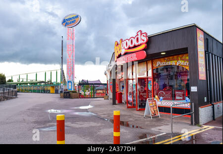 Southend-on-Sea Essex UK-Adventure Island und Feelgoods cafe Foto aufgenommen von Simon Dack Stockfoto