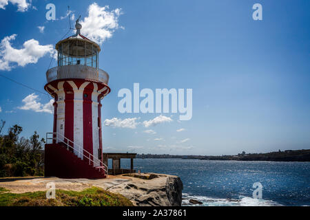 Die historische Hornby Leuchtturm in der Nähe von Watsons Bay in Sydney Harbour National Park, Sydney, Australien, am 27. September 2019 Stockfoto