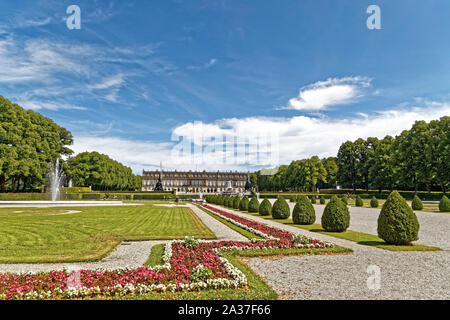 Herreninsel, Deutschland. 9. August 2019. Blick auf König Ludwigs II., Schloss Herrenchiemsee Herreninsel, Deutschland. Stockfoto