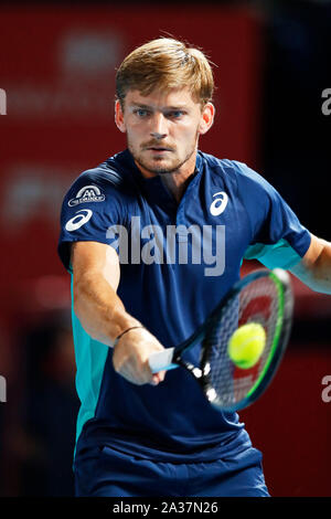 Ariake Colosseum, Tokio, Japan. 4. Okt, 2019. David Goffin (BEL), 4. OKTOBER 2019 - Tennis: Rakuten Japan Open Tennis Championships 2019 Herren Einzel Viertel Finale von ariake Colosseum, Tokio, Japan. Credit: Naoki Morita/LBA SPORT/Alamy leben Nachrichten Stockfoto