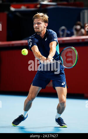 Ariake Colosseum, Tokio, Japan. 4. Okt, 2019. David Goffin (BEL), 4. OKTOBER 2019 - Tennis: Rakuten Japan Open Tennis Championships 2019 Herren Einzel Viertel Finale von ariake Colosseum, Tokio, Japan. Credit: Naoki Morita/LBA SPORT/Alamy leben Nachrichten Stockfoto