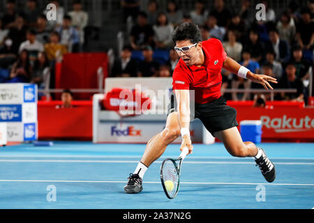 Ariake Colosseum, Tokio, Japan. 4. Okt, 2019. Hyeon Chung (KOR), 4. OKTOBER 2019 - Tennis: Rakuten Japan Open Tennis Championships 2019 Herren Einzel Viertel Finale von ariake Colosseum, Tokio, Japan. Credit: Naoki Morita/LBA SPORT/Alamy leben Nachrichten Stockfoto