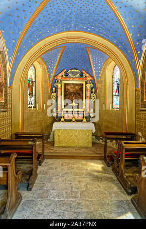 Ettal, Deutschland. 9. August 2019. Im Gebet Kapelle von Schloss Linderhof, in der Nähe von Ettal, Deutschland. Stockfoto