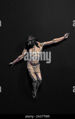 Ausstellung Almacen, den gekreuzigten Christus aus dem 16. Jahrhundert in den nationalen Skulptur Museum, Palacio de Villena, der Stadt Valladolid, Spanien, Europa Stockfoto