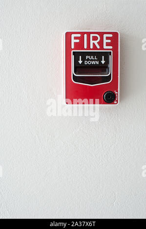 Not Feueralarm. Stockfoto