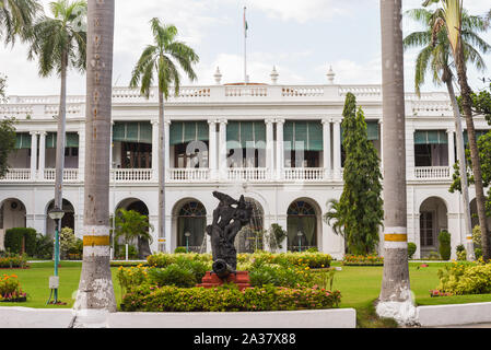 Pondicherry/Indien - 4. September 2019: Raj Nivas, die offizielle Residenz des Vizegouverneurs von Pondicherry in Indien Stockfoto