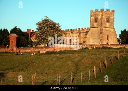 St Giles Kirche, Chesterton, Warwickshire, England Stockfoto