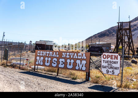 Die Central Nevada Museum in Tonopah Nevada USA Home der Tonopah Test Range verwendet für die nuklearen und konventionellen Waffen Stockfoto