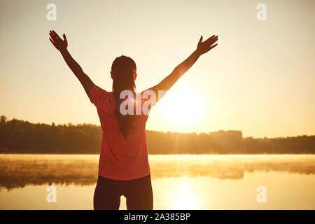 Konzept der genießen Sie einen gesunden sportlichen Leben. Stockfoto