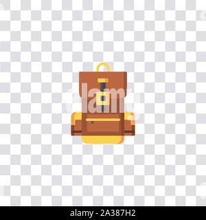 Taschen Symbol, Zeichen und Symbol. Taschen Farbe Symbol für Web site Design und mobile App Entwicklung. Einfaches Element von travel Collection auf Rückseite schwarz isoliert Stock Vektor