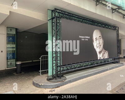 Hommage an den Tod von Jacques CHIRAC Stockfoto