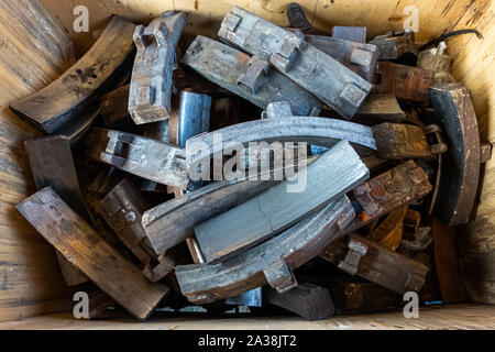 Gruppe von Bahn und Auto drum break Komponenten Stockfoto