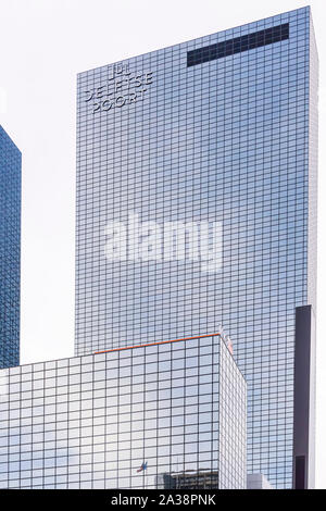 Modernes Bürogebäude 'De Delftse Poort' (Englisch: Delft Tor Gebäude), ein Twin-tower skyscraper Komplex an Weena 505, Rotterdam, Niederlande. Stockfoto