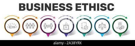 Business Ethics Line Symbole, Zeichen, Vektor. Business ...