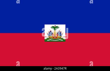 Offizielle großen Flachbild Flagge Haiti Horizontal Stockfoto