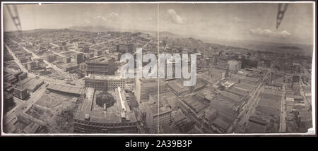 San Francisco von Lawrence Captive Luft Schiff, 800 Fuß über 4. und Mission STS; Stockfoto