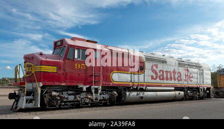 Santa Fe Zug in Barstow, Kalifornien Stockfoto