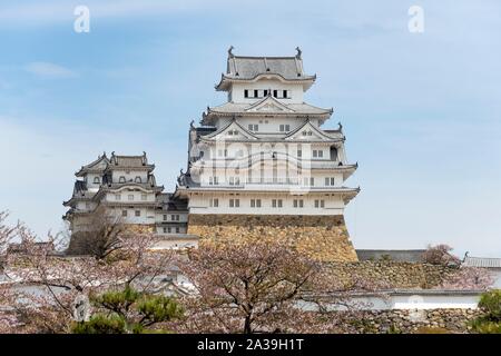 Schloss Himeji, Himeji-jo, Shirasagijo oder Burg Weissreiher, Himeji, Präfektur Hyogo, Japan Stockfoto