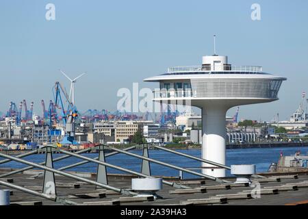 Leuchtturm Null Wohnhaus auf der Baakenhoft, Hafencity, Hamburg, Deutschland Stockfoto