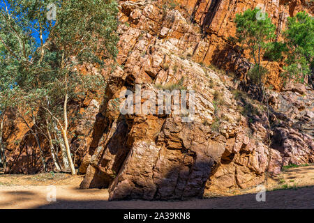 Emily Gap in den East MacDonnell Ranges. In Der Nähe Von Alice Springs, Northern Territory, Australien Stockfoto