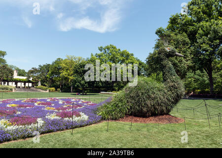 Szene aus dem 66 Hektar grossen Dallas Arboretum und Botanischer Garten in Dallas, Texas Stockfoto